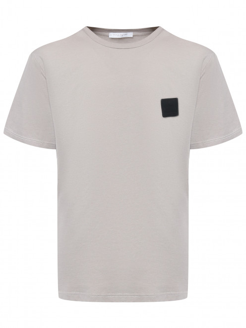 Однотонная футболка из смесового хлопка Paolo Pecora - Общий вид