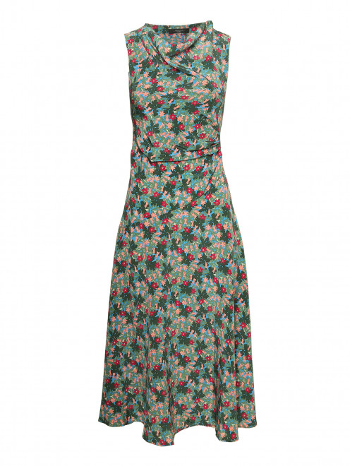 Платье-макси из шелка с цветочынм узором Weekend Max Mara - Общий вид