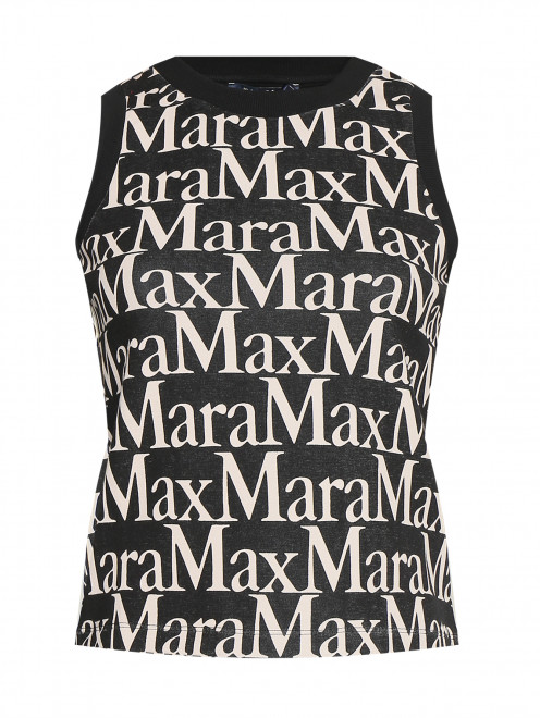 Топ из хлопка с монограммой Max Mara - Общий вид