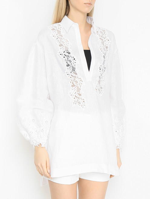 Платье-туника из льна Ermanno Scervino - МодельВерхНиз