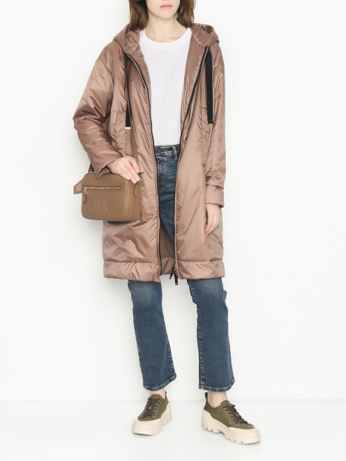 Стеганое пальто на молнии с капюшоном Max Mara - МодельОбщийВид