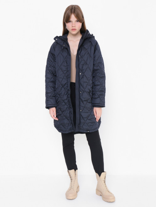 Однотонное пальто с капюшоном Aspesi - МодельОбщийВид