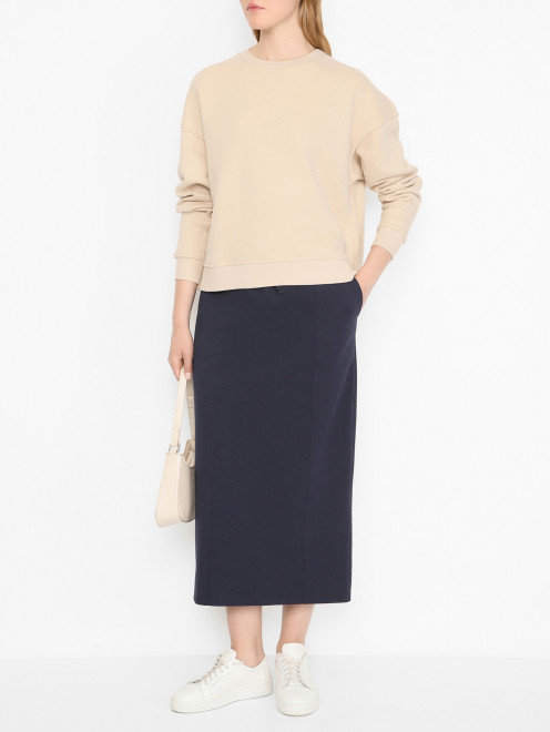 Трикотажная юбка-миди на резинке Weekend Max Mara - МодельОбщийВид