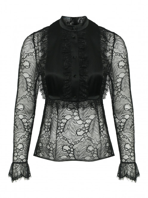 Блуза из кружева со съемной манишкой Alberta Ferretti - Общий вид