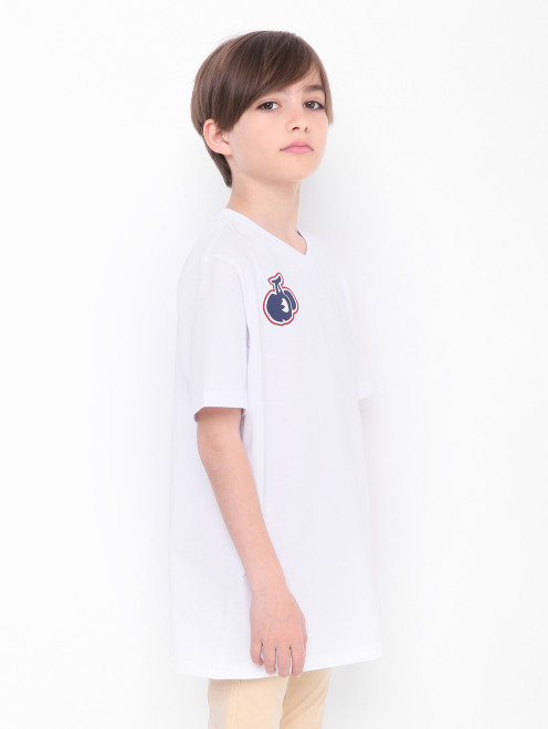 Хлопковая футболка с принтом BOSCO - МодельВерхНиз