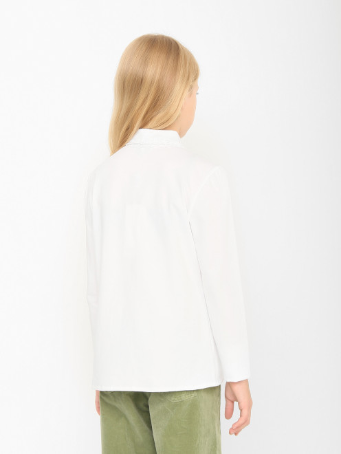Блуза с контрастным бантом Aletta Couture - МодельВерхНиз1