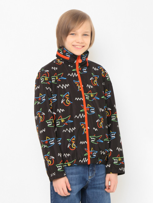 Куртка с контрастным узором Stella McCartney kids - МодельВерхНиз