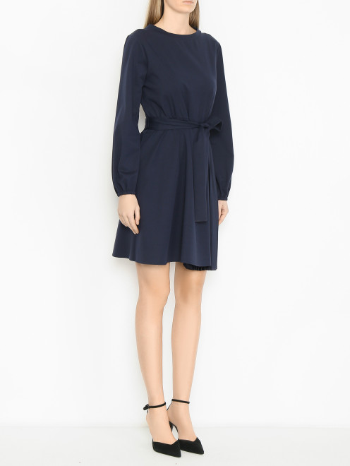 Платье трикотажное со вставками плиссе Weekend Max Mara - МодельВерхНиз