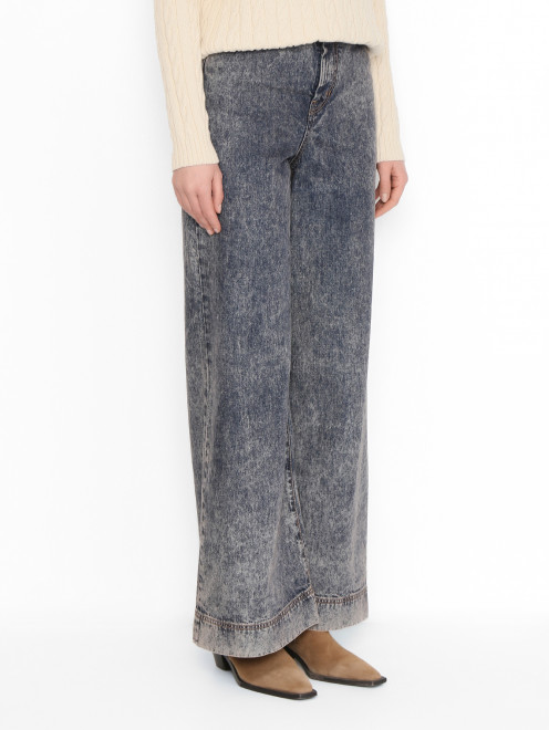 Джинсы широкого кроя из хлопка Weekend Max Mara - МодельВерхНиз