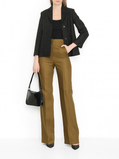 Прямые брюки из льна Max Mara - МодельОбщийВид