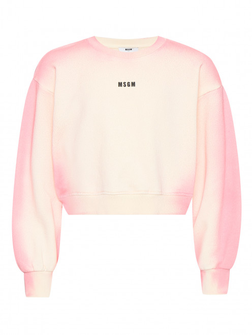 Толстовка из хлопка с логотипом MSGM - Общий вид