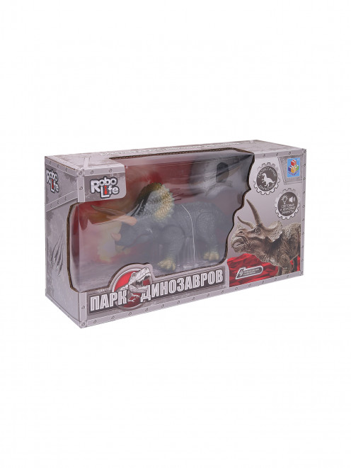 Игрушка Робо-Трицератопс на батарейках 1toy - Обтравка1