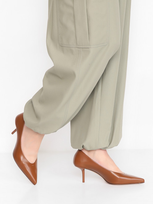 Туфли из кожи на среднем каблуке Max Mara - МодельВерхНиз