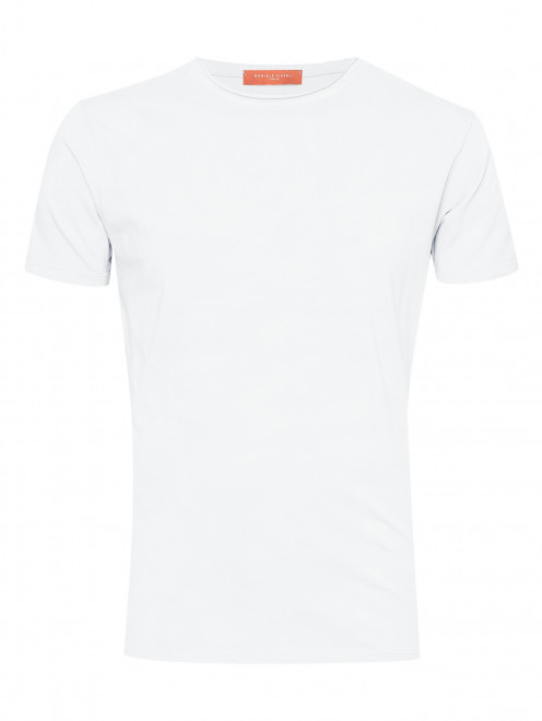 Однотонная футболка из льна Daniele Fiesoli - Общий вид