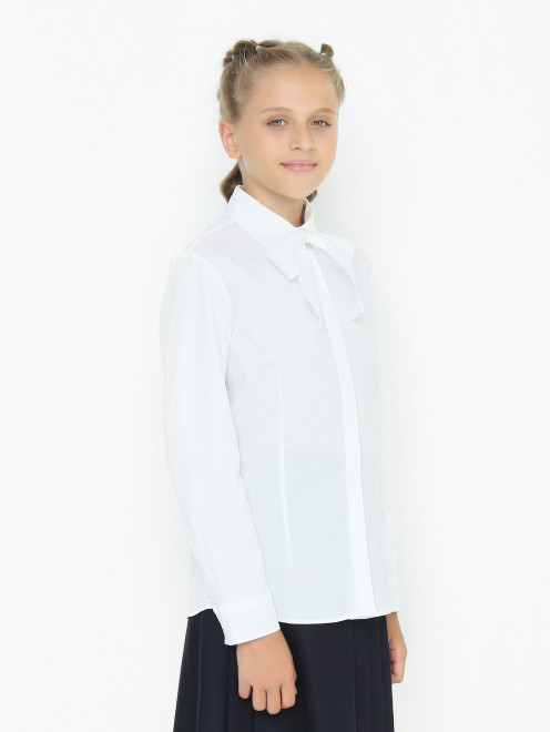 Однотонная блуза из хлопка Aletta Couture - МодельВерхНиз