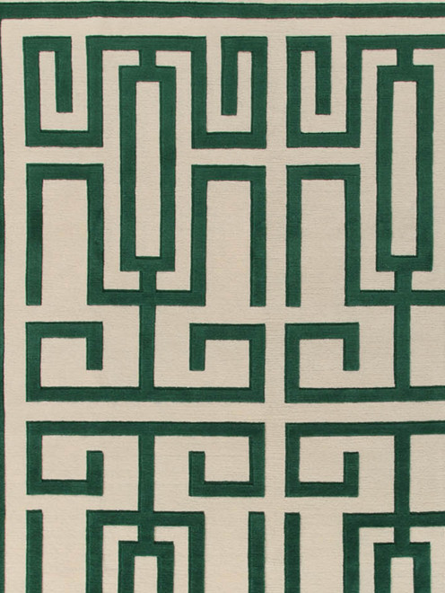 Ковер 240х170 см GIO PONTI LABIRINTO GREEN Amini Carpets - Обтравка1