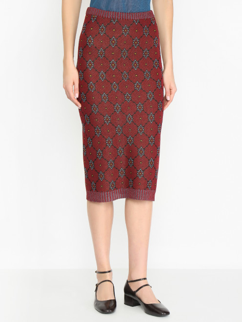 Юбка на резинке с узором Etro - МодельВерхНиз