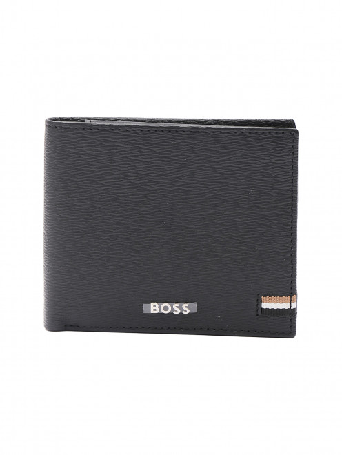 Кошелек из кожи с декором Boss - Общий вид