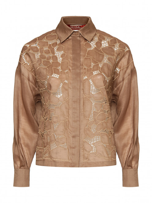 Блуза из рами с вышивкой Max Mara - Общий вид
