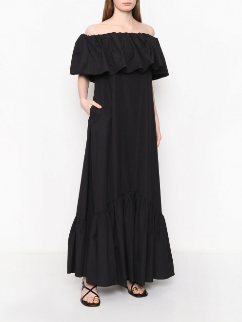 Хлопковое платье с воланами Max Mara - МодельВерхНиз
