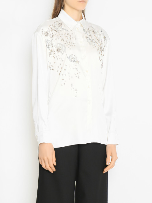 Блуза декорированная камнями и бисером Max&Co - МодельВерхНиз