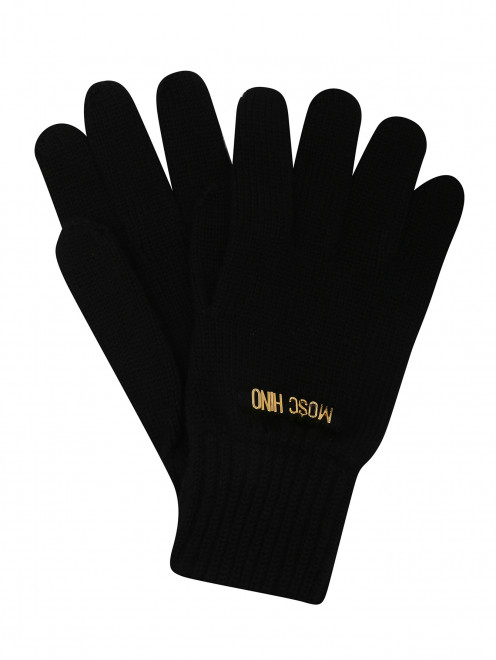 Перчатки из шерсти с логотипом Moschino - Общий вид