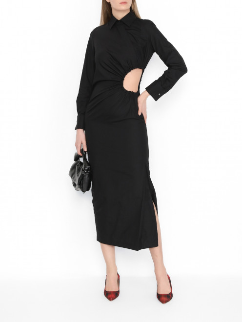 Платье с драпировкой и вырезом на талии Max Mara - МодельОбщийВид