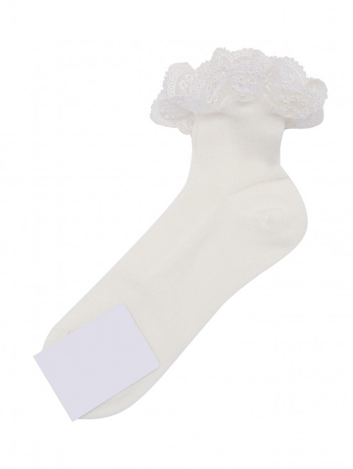 Носки хлопковые с кружевом La Perla - Обтравка1