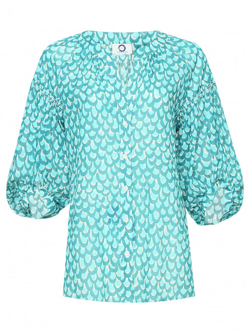 Блуза из хлопка с узором Marina Rinaldi - Общий вид