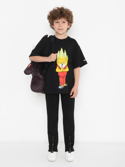 Брюки из хлопка на резинке Sprayground - МодельОбщийВид
