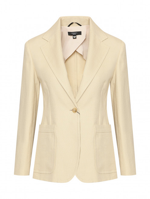 Жакет без подкладки из хлопка и льна Weekend Max Mara - Общий вид