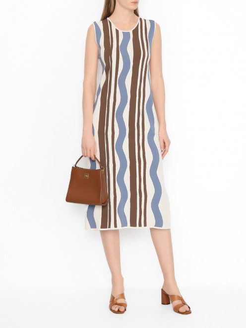 Трикотажное платье с узором Weekend Max Mara - МодельОбщийВид
