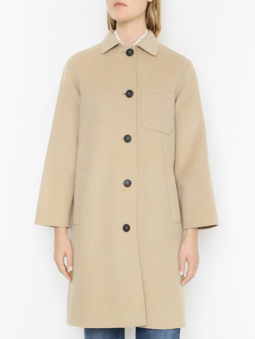 Пальто из шерсти с карманами Weekend Max Mara - МодельВерхНиз