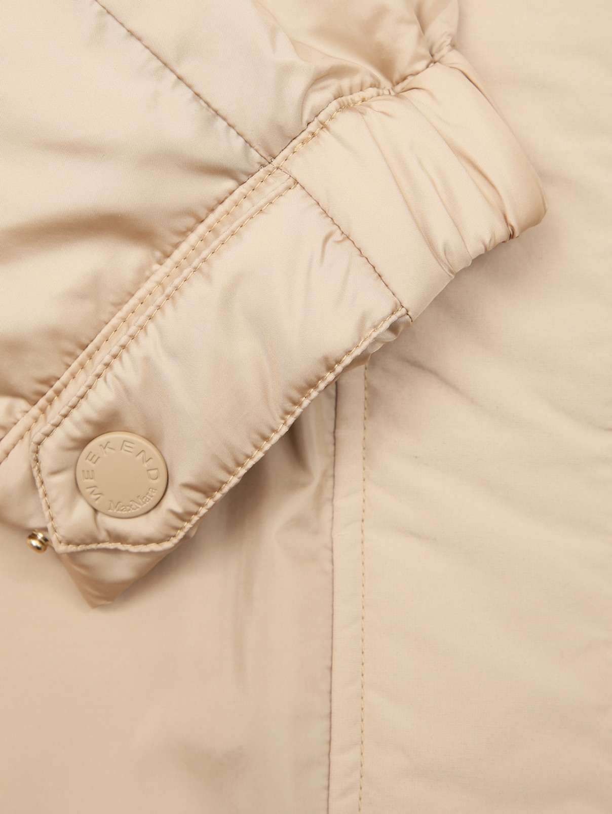 Weekend Max Mara бежевая двухсторонняя стеганая куртка (783398