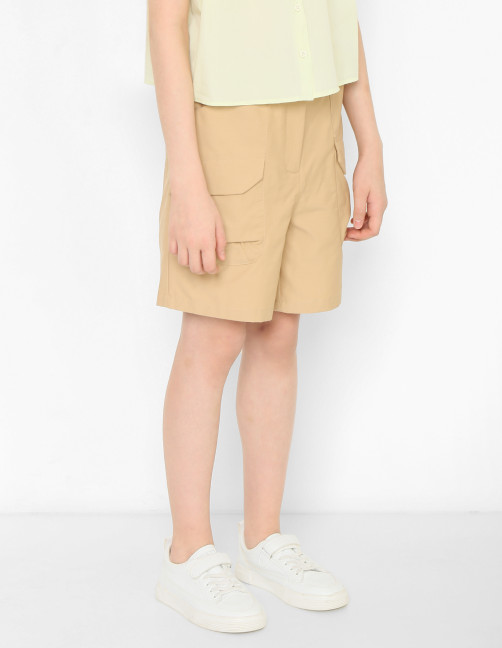 Шорты из хлопка с карманами Ermanno Scervino Junior - МодельВерхНиз
