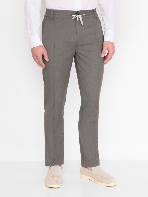 Брюки из шерсти со стрелками Doriani Cashmere - МодельВерхНиз