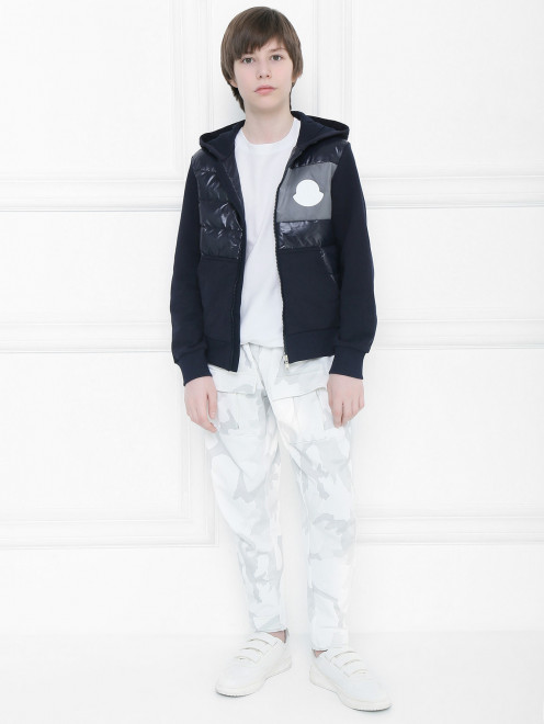 Пуховая куртка с трикотажными вставками Moncler - МодельОбщийВид