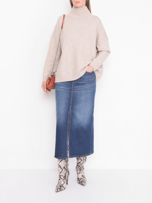 Сумка из кожи на цепочке Weekend Max Mara - МодельОбщийВид