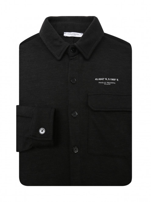 Трикотажная рубашка с накладным карманом Paolo Pecora - Общий вид