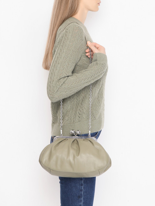 Сумка из гладкой кожи Weekend Max Mara - МодельВерхНиз