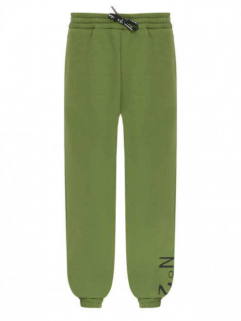Трикотажные брюки с карманами N21 - Общий вид