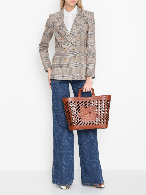 Сумка из кожи с вырезами Etro - МодельОбщийВид