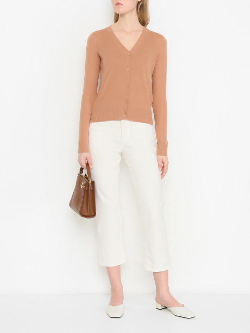 Комплект из трикотажного топа и кардигана Weekend Max Mara - МодельОбщийВид