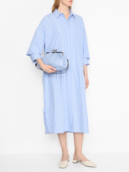 Сумка из кожи в полоску Weekend Max Mara - МодельОбщийВид