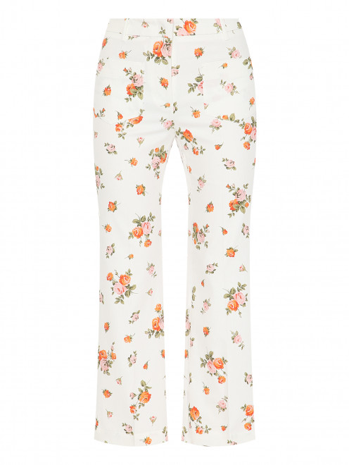 Брюки из хлопка с узором Weekend Max Mara - Общий вид