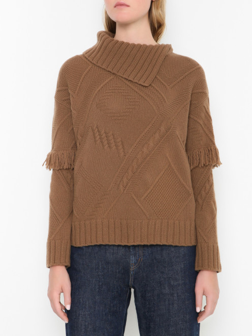 Джемпер из шерсти с бахромой Weekend Max Mara - МодельВерхНиз