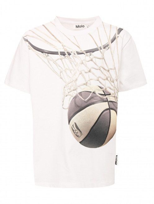 Хлопковая футболка декорированная узором Molo - Общий вид
