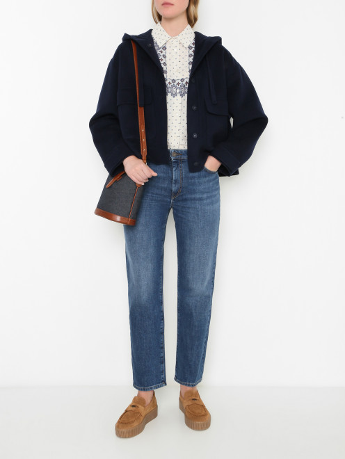 Укороченное полупальто с капюшоном Weekend Max Mara - МодельОбщийВид
