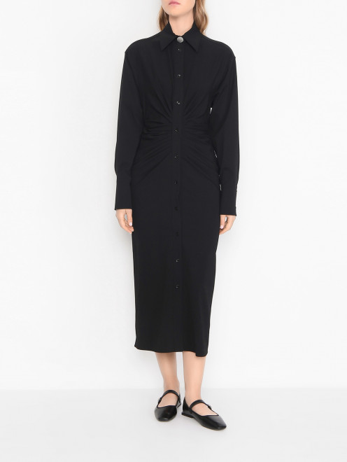 Платье-макси на пуговицах Sportmax - МодельВерхНиз