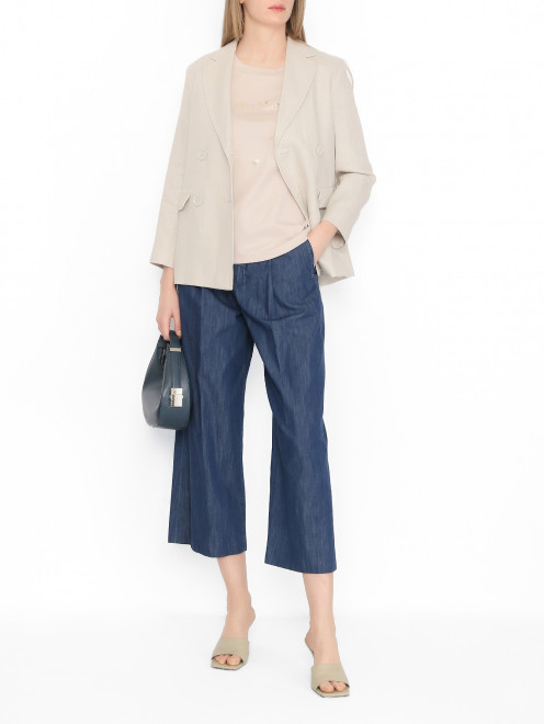 Брюки из тонкого денима Max Mara - МодельОбщийВид
